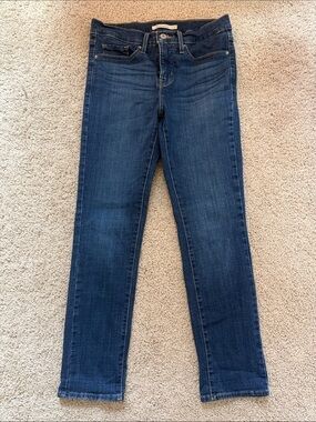 Levi’s Women’s Shaping Slim Stretch Denim Jeans in Dark Blue
